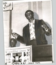 KENYA Nationalist Leader TOM MBOYA Speaks GHANA Independence Day 1969 PressPhoto