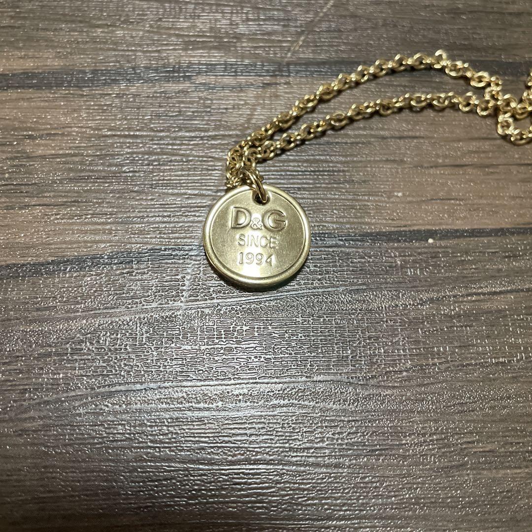 Dolce & Gabbana Men D&G Necklace Coin Pendant Approx.54cm