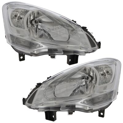 Citroen Berlingo Mk2 2008-2019 Headlights Headlamps 1 Pair Left & Right Side