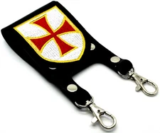 Knight Templar Masonic Belt Sword Scabbard Holder Crusader RED CROSS 