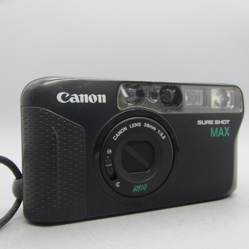Canon Sure Shot Max 35mm Film Point and Shoot Camera Black Tested