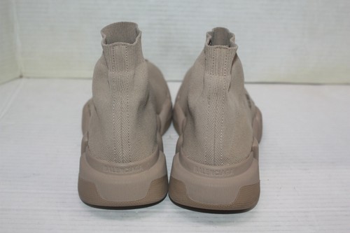 Authentic BALENCIAGA Women's Speed 2.0 Recycled Knit Sneakers Beige Size 8 US - Picture 4 of 12