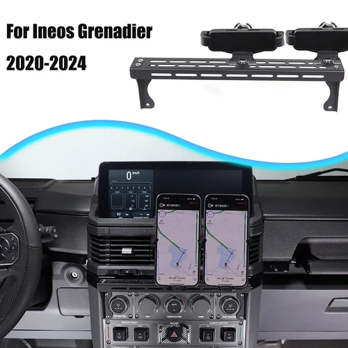 Center Air vent Car Double Phone Holder Dash Stand Clip For Ineos Grenadier 20+