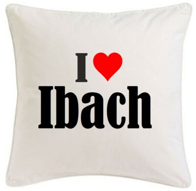 KISSENBEZUG I LOVE IBACH 40CMX40CM AUS MIKROFASER