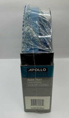 Apollo Deluxe Slide Tray Item #3280-03, Universal Color Coded Blue, Sealed - Picture 3 of 9