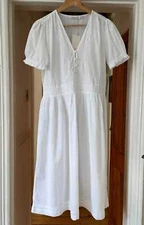 Zara Home Lightweight Cotton Embroidered Summer Midi Dress Nightdress S UK 10