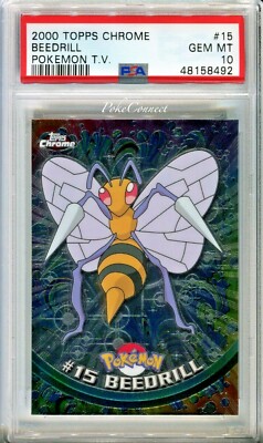 PSA 10 GEM MINT Pokemon BEEDRILL 2000 Topps Chrome Series 1 #15 | eBay