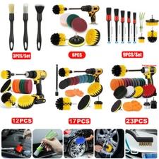 3-30 pcs Drill Brush Attachment Power Scrubber Set Car Cleaning Kit Combo Scrub