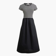 NWT J Crew Striped Short-Sleeve Knit Mixy Dress XS