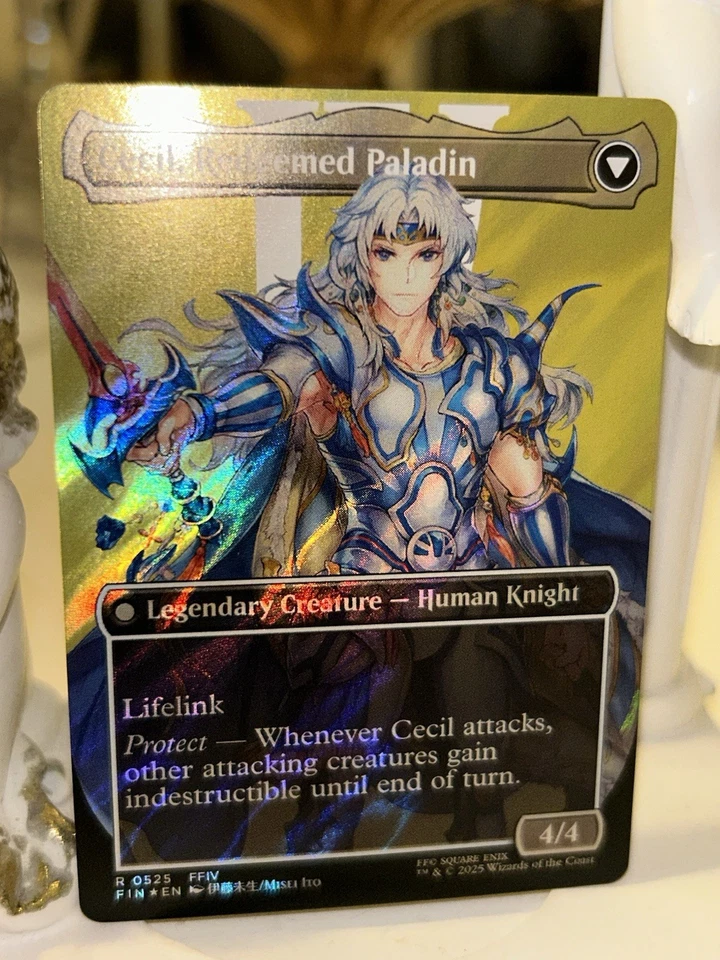 MTG Surge Foil Cecil, Dark Knight Full Art Final Fantasy English FIN-Black R NM - Image 2 of 4