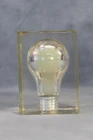 Pierre Giraudon Lucite Light Bulb Sculpture Display Pop Art Resin Mid Century