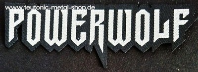   Powerwolf - Logo Cut Out gewebter Aufnäher - woven Patch NEU & OFFICIAL!