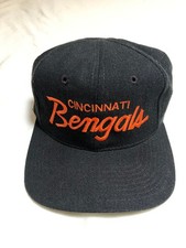 Vintage Cincinnati Bengals 1990s Sports Specialties Script Snapback Hat 90s Vtg