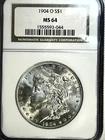 1904 O    MORGAN DOLLAR CH BU +++ MS 64 NGC OLD HOLDER