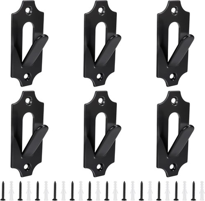 #ad European Skull Mount Bracket Hangers for Deer amp; Antelope 6Pack Blac $13.81