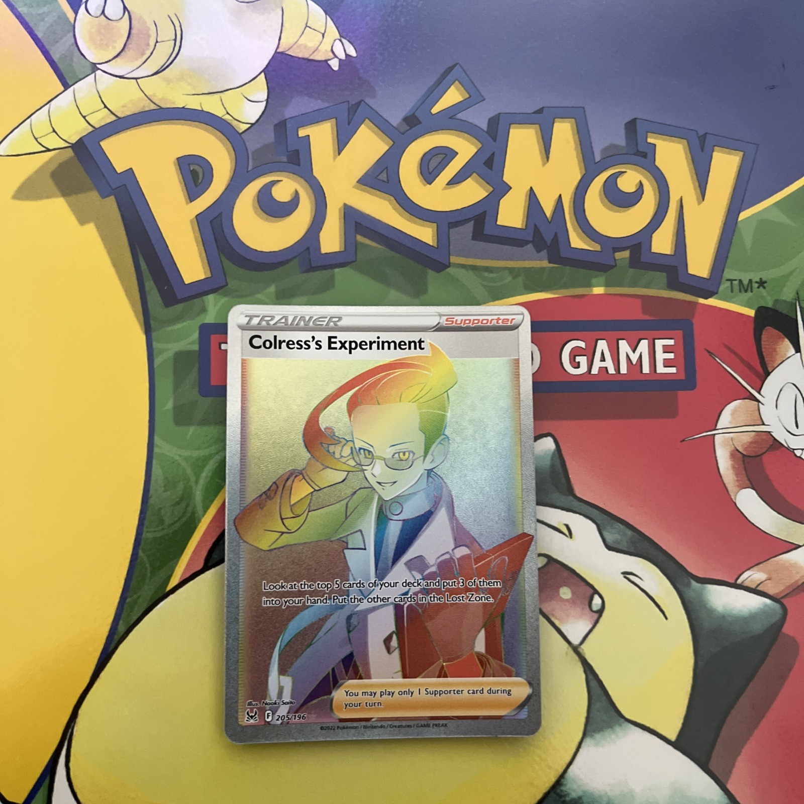 Pokemon Card Colress's Experiment 205/196 Sword & Shield Lost Origin 