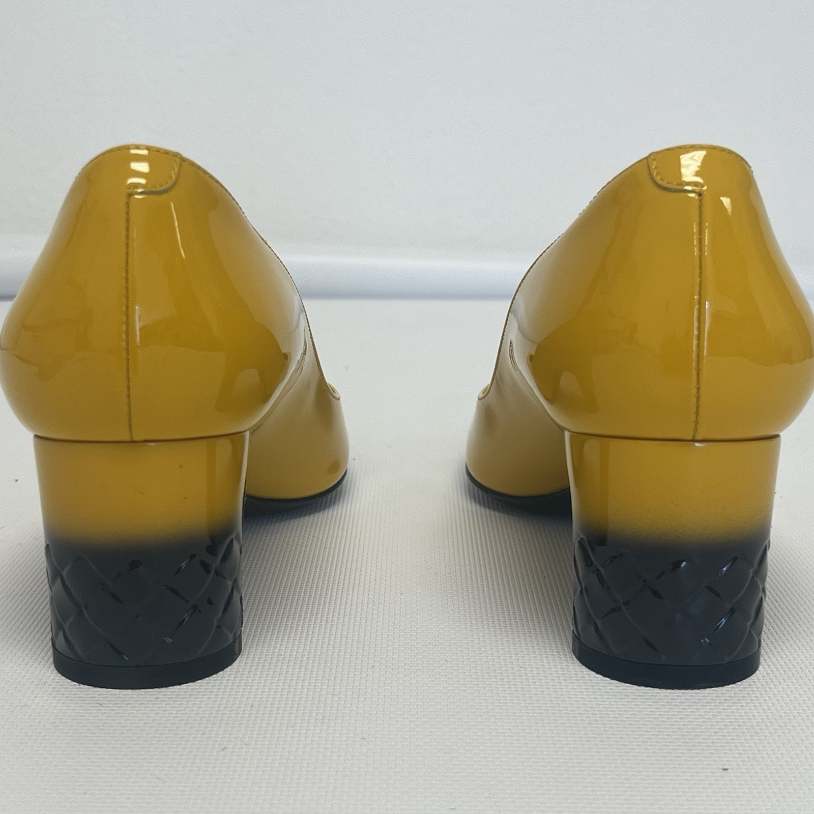 BRAND NEW Bottega Veneta Leather Patent Isabella Sunset Block Heels pumps 36 1/2 thumbnail 7