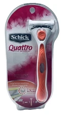 Schick Quattro For Women Razor - 1 Razor Handle Plus 2 Refill