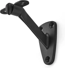 Ktumeware 3 Inch 6 Pack Matte Black Handrail Stair Brackets Suitable for Indoor 