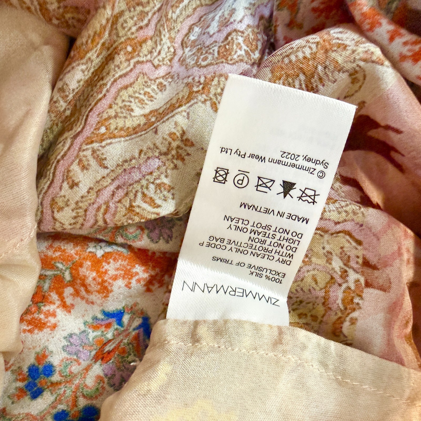 Zimmermann Devi 100% Silk Patchwork Drawstring Wi… - image 16