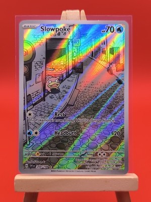 slowpoke pokemon card full art Slowpoke 204/198 Scarlet & Violet Illustration Full Art Holo Pokemon Card *  New