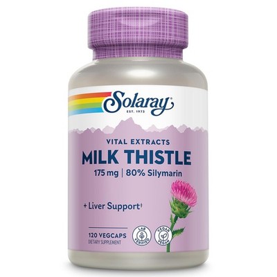 2/27 SOLARAY Milk Thistle Seed Extract 175mg Antioxidant Intended to Help Suppor
