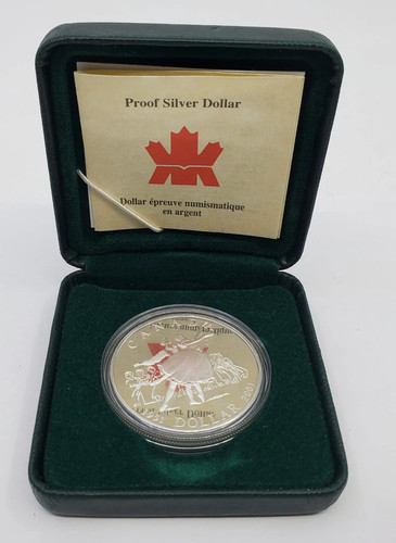 Moneda de $1 de plata pura 99,99 % de Canadá 2001 Ballet Nacional de Canadá certificado de autenticidad prueba RCM - Imagen 2 de 9
