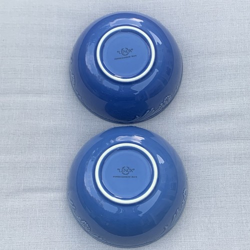 Lenox Poppies Rainbow-Blue/Embossed Design 7" Diameter Set of 2 Bowls RARE - Picture 9 of 13