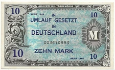 P194a 1944 Allied Military Currency Germany 10 mark note (world/lot) Comb Ship