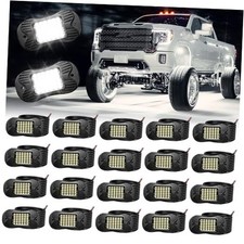 White Rock Lights 6000K Pure White Super Bright Underglow 20 Pods