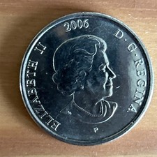 2006  Pink Ribbon , Breast Cancer Canada 25 Cents Coin
