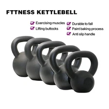 15LBS Solid Cast Iron Kettlebells  Ideal for Strength Training, Building Muscles