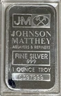 1 OZT Johnson Matthey .999 Fine Silver Bar NO RESERVE!!