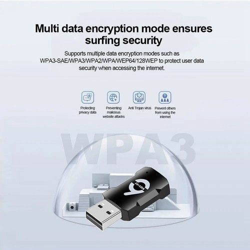900 Mbit/S WiFi 6 USB-Adapter Bluetooth 5.3 USB-Dongle Drahtlose Netzwerkka7932 - Bild 4 von 10