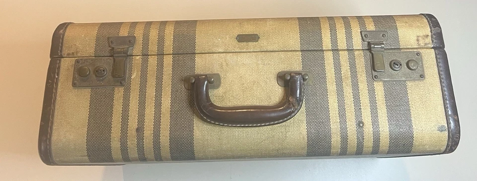 Винтажный полосатый чемодан от Hartmann чемодан 1930-е хорошее состояние товара - Изображение 2 из 4