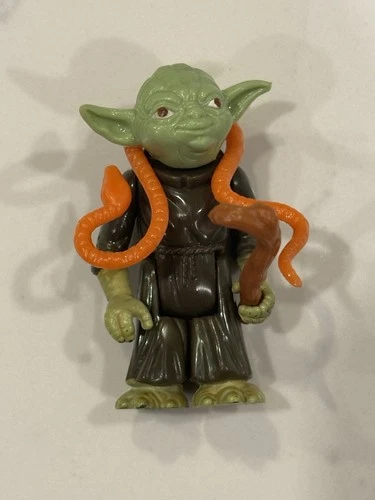 Star Wars 1980 Vintage Yoda Action Figure Kenner Original Orange Snake Variant