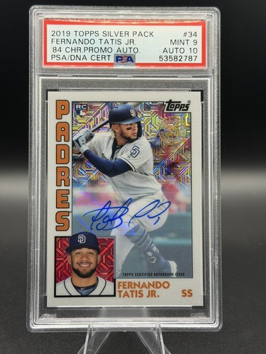 2019 TOPPS UPDATE FERNANDO TATIS JR RC SP 1984 SILVER PACK AUTO #T84U-34 PSA 9