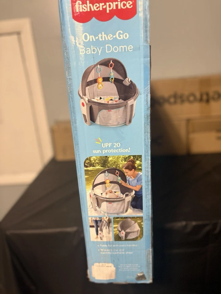 Fisher-Price FTY02 Portable Dome Portable Bassinet Play Space On-the-Go Canopy - Imagem 2 de 2
