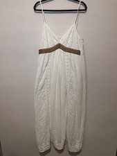 Falmer Heritage White Broderie Anglaise Cotton Maxi Dress – Size 14