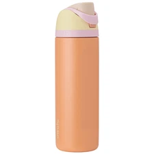 Owala FreeSip Stainless Steel Water Bottle, 24oz, Flamango Salmon