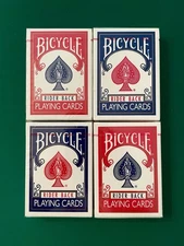 *OHIO DECKS* 4x Bicycle Rider Back Poker 808 Playing Cards, R/B *BLUE SEALS!*