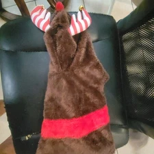 Simply Dog Reindeer Hooded Small Polyester Jacket Costume Christmas Halloween