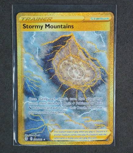 Stormy Mountains Holo Secret Rare #232/203 SWSH07: Evolving Skies 2021 NM