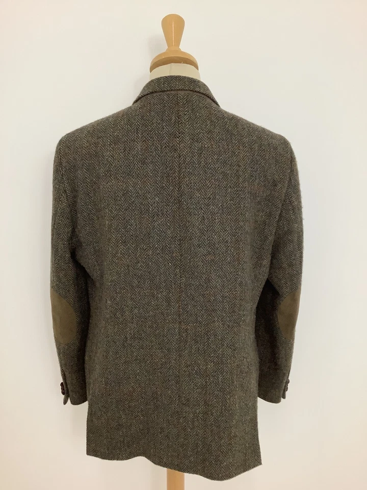 Vintage Bucktrout Harris Tweed blazer herringbone wool plaid jacket #V1 @CHU - Image 3 of 4