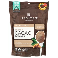 Navitas Organics Organic Cacao Powder 16 oz 454 g B Corp, BPA-Free, Fair Trade,