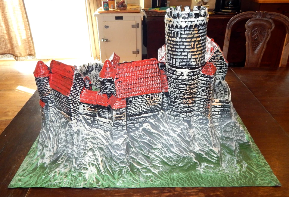 Elastolin Grande Vintage Anos 70 40mm Duas Ponte Leadiça Castelo com Torre Removível - Imagem 4 de 4