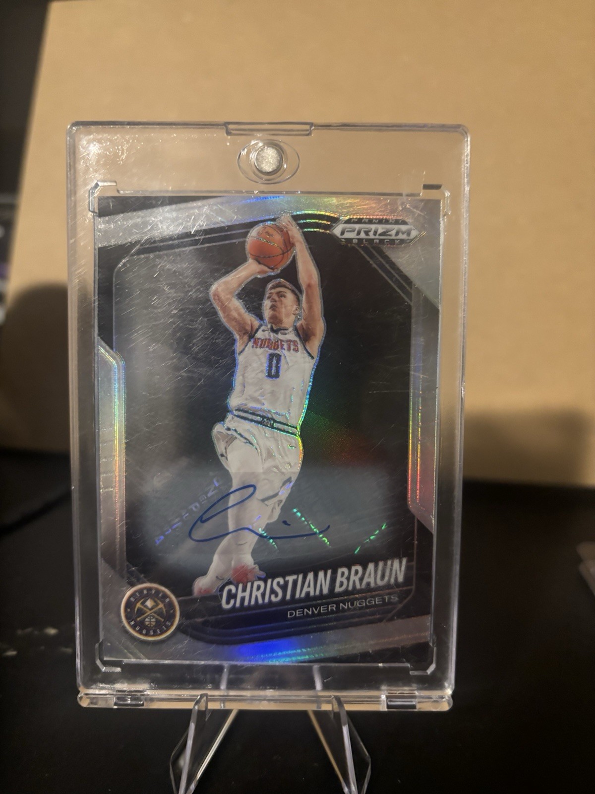 2024-25 Panini Prizm Black -  Christian Braun #186 Silver Prizm Autographs (AU)