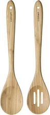 Cuisinart Green Gourmet Bamboo Solid and Slotted Spoons, 2-Pack