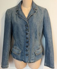 Ralph Lauren Polo Jeans Co. Denim Blazer Fitted Jacket Vintage 90s size M