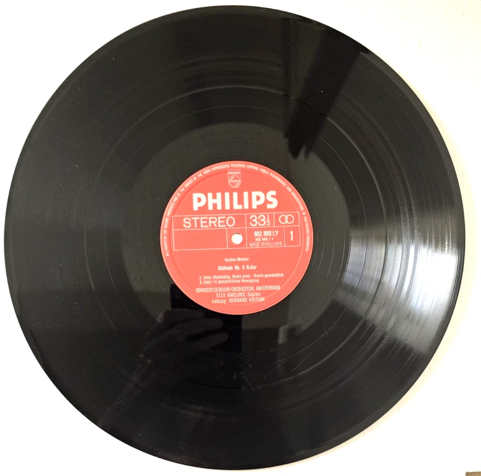MAHLER Symphony No. 4- HAITINK/AMELING/CONCERTGEBOUW Holland Philips 802 888LY Foto 3 de 4
